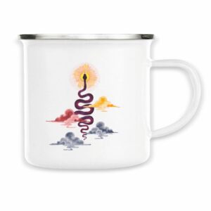 mug métal illustration serpent à l