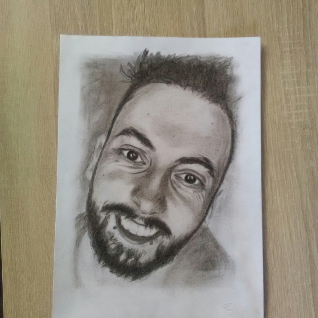 portrait homme graphite