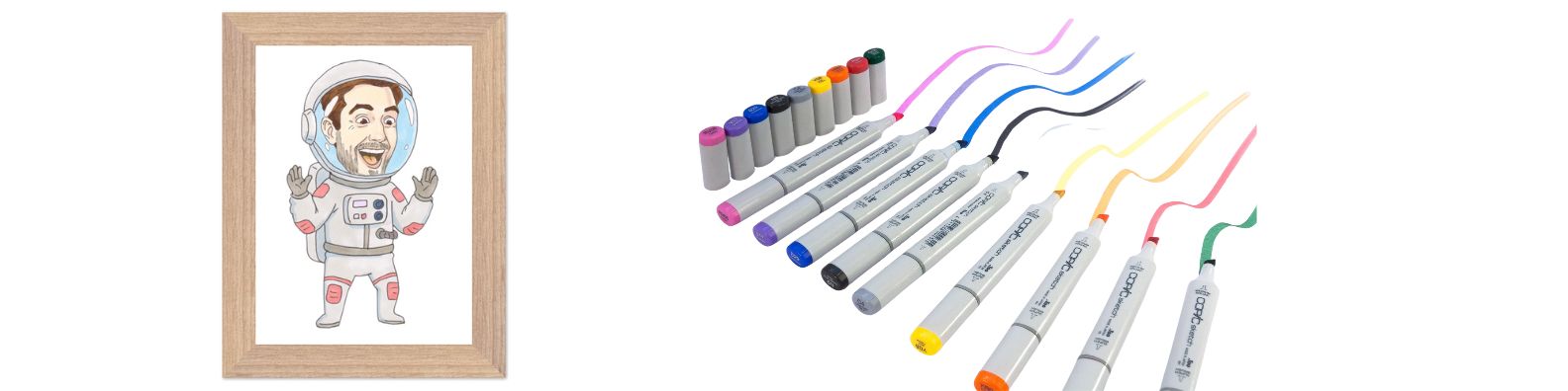 bannière portrait couleur style BD