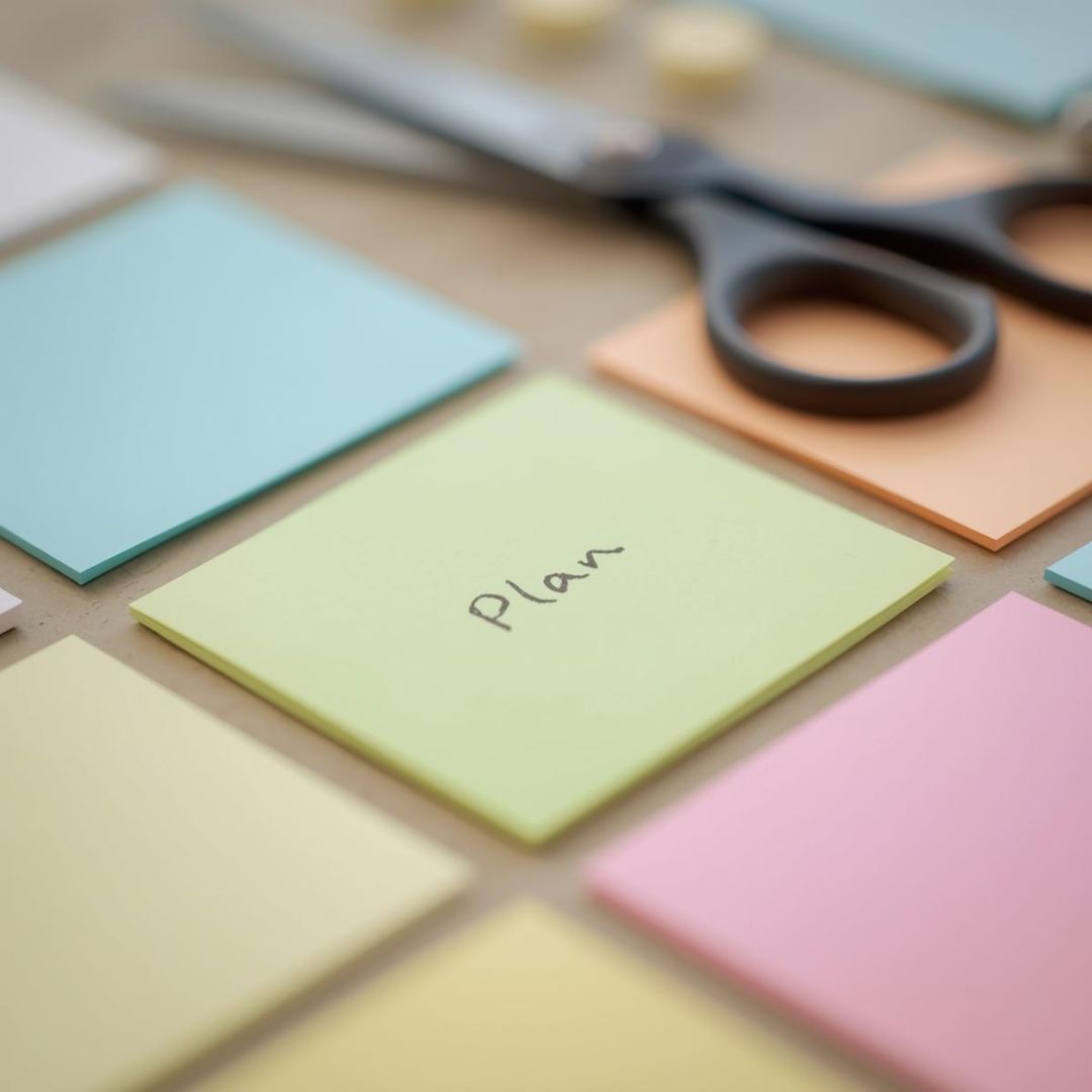 post-it écrit "plan"