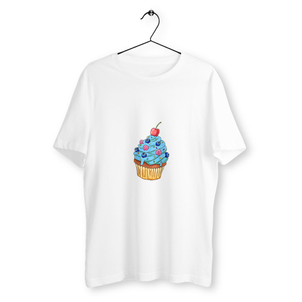 t-shirt coton bio avec illustration muffin