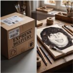 Offrir un portrait personnalisé : bonne ou mauvaise idée ? express delivery vs handmade portrait
