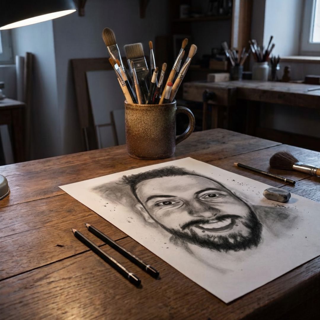 Offrir un portrait personnalisé : bonne ou mauvaise idée ? portrait graphite